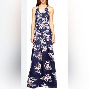 Phoebe Kay Unger Women’s Gown V-Neck Floral Organza Ball Gown Dress Size 2